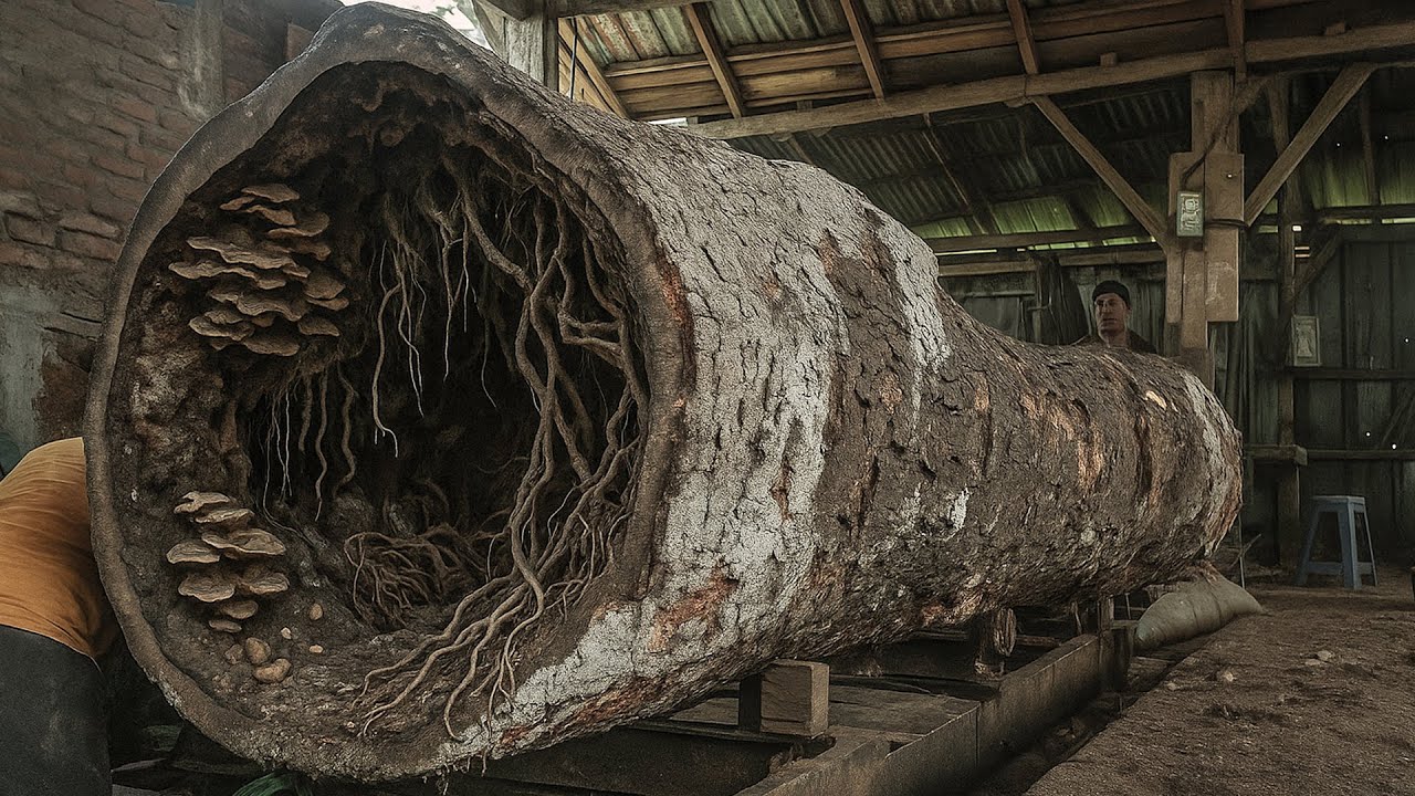 Dangerous Yet Skillful ‼ Trembesi Wood Cutting at an Epic Scale