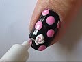 Nail Art Tutorial- Birthday Cake Polka Dot Roses Flower Design for Short Nails Home Made