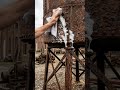 We clean rust from an old 80-year-old water barrel. #RustRemoval #Cleaning #Restoration