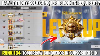 Today Solo Conqueror Points? Day-7 Diamond To Solo Conqueror Tips And Tricks