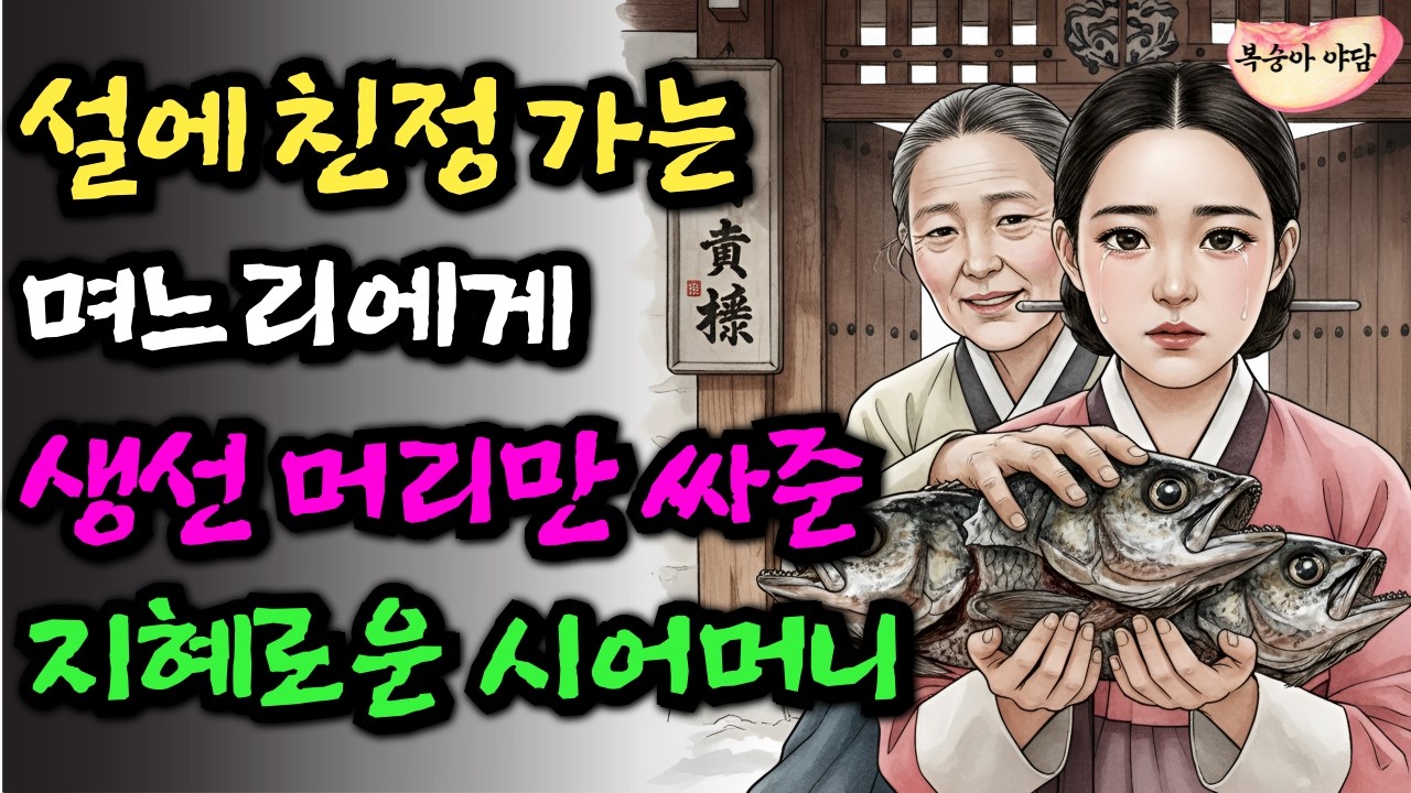 설에 친정가는 며느리에게 생선 대가리만 싸주는 지혜로운 시어머니 | 야담·민담·전설·설화·옛날이야기·오디오북·수면동화