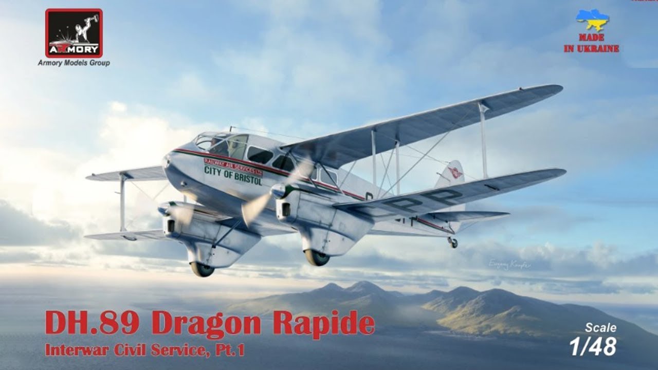 Unboxing ARMORY AR-48005 1/48 DH.89 Dragon Rapide Short Haul Airliner Interwar Service PT.1