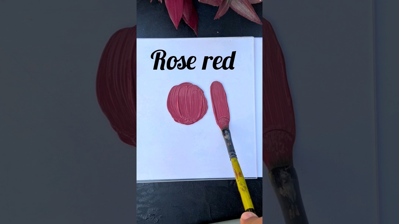 how to get Rose red colour by acrylics | acrylic colour mixing for Rose red 
