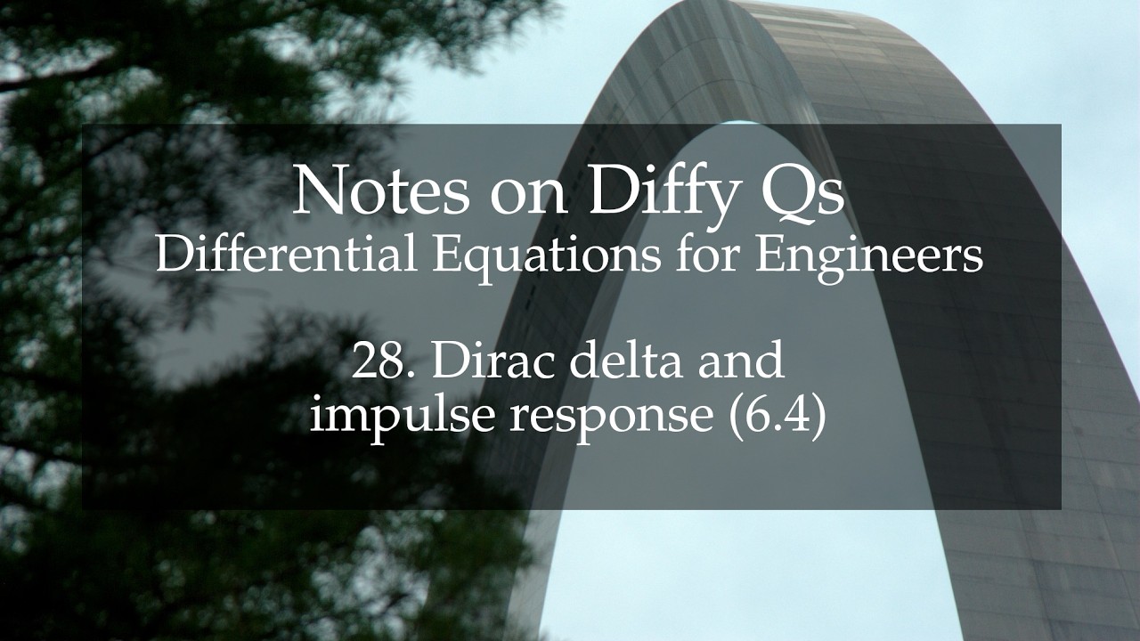 28. Dirac delta and impulse response (Notes on Diffy Qs, 6.4)