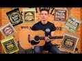 7 Packs of Strings, 1 Acoustic - Ernie Ball String Comparison