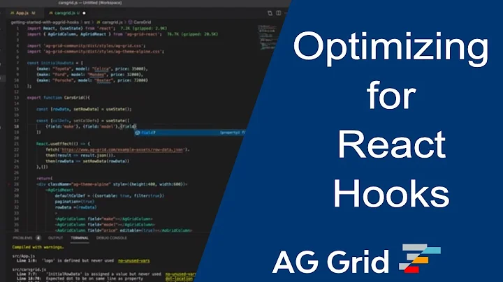 Optimize React Data Grid for Hooks from AG Grid