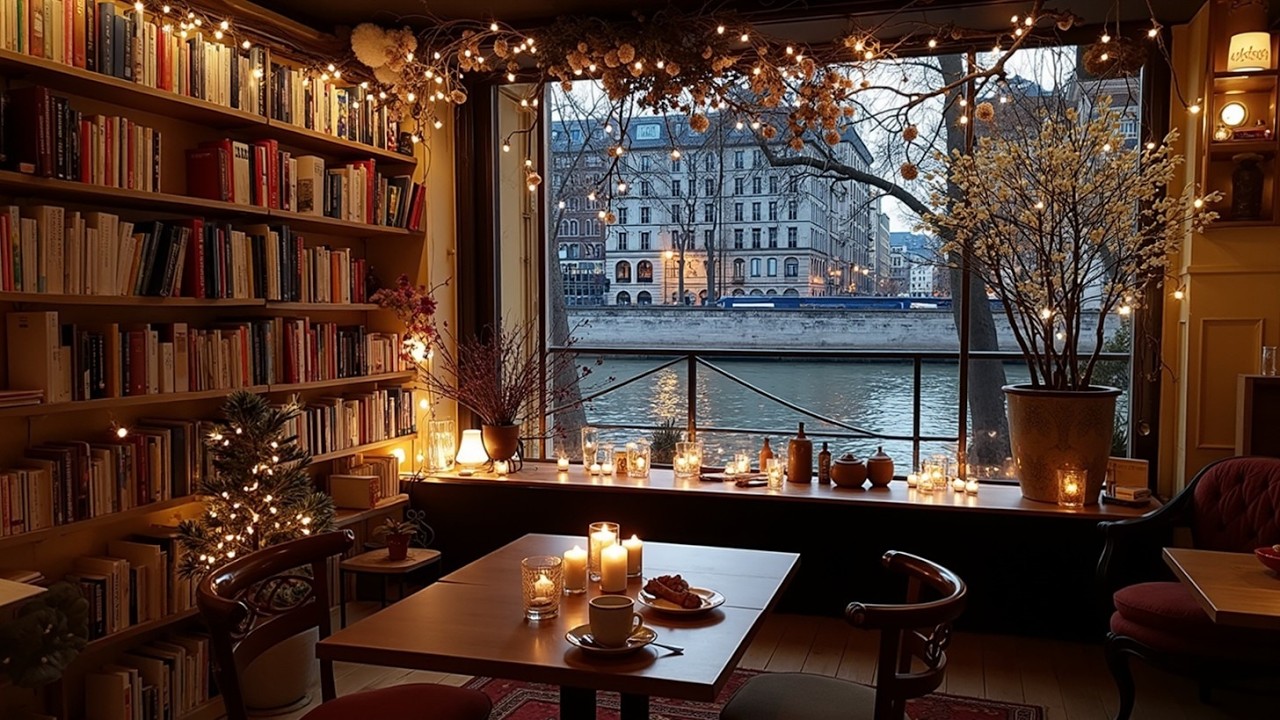 Атмосфера парижского кафе ~ Джаз для сна и учебы - Расслабляющие французские мелодии