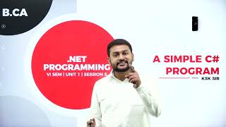 Famous DAY 05 | .NET PROGRAMMING | VI SEM | B.C.A | A SIMPLE C# PROGRAM | L5 Wealth