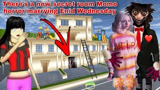 سر رعب اينيد ومومو There's a new secret room Momo horror marrying Enid Wednesday | SAKURA SCHOOL