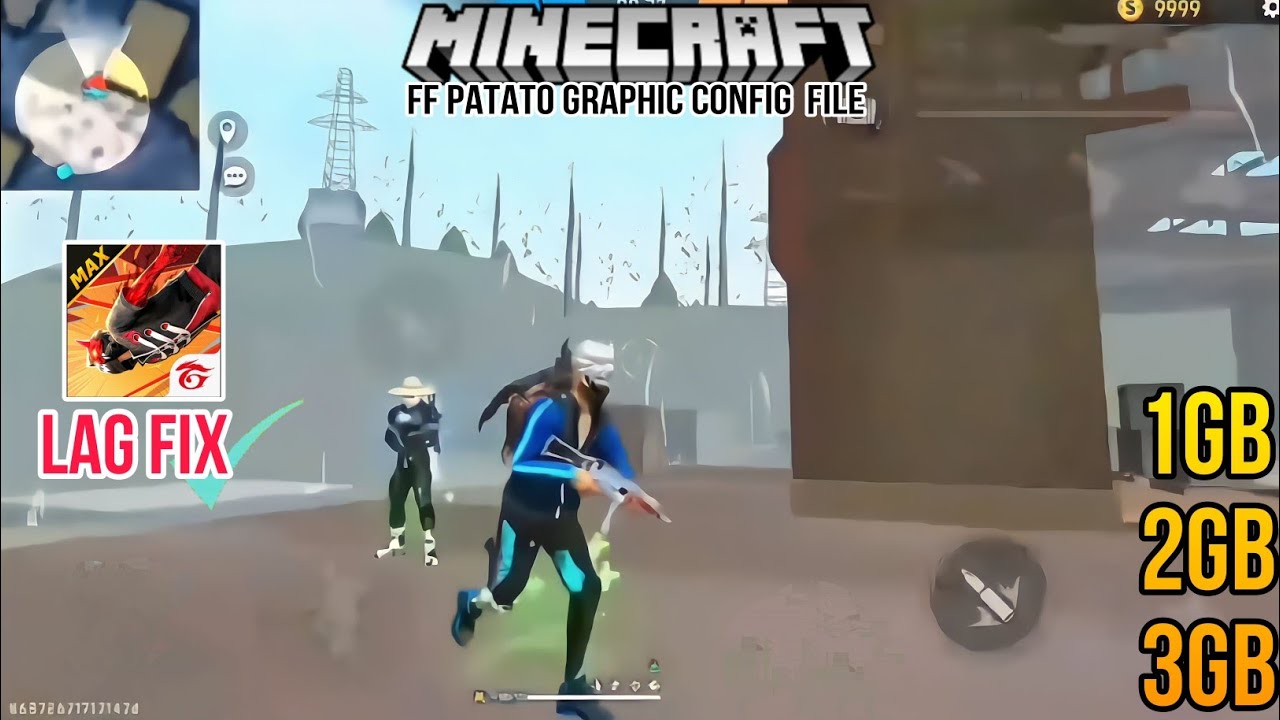 FREE FIRE MINECRAFT GRAPHICS IN FREE FIRE 🔥| FF BLACK SKY CONFIG ...