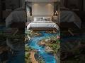 3 Workers Turn a Bedroom Into a Magical Forest River 🌲💧 | Epoxy Floor Transformation