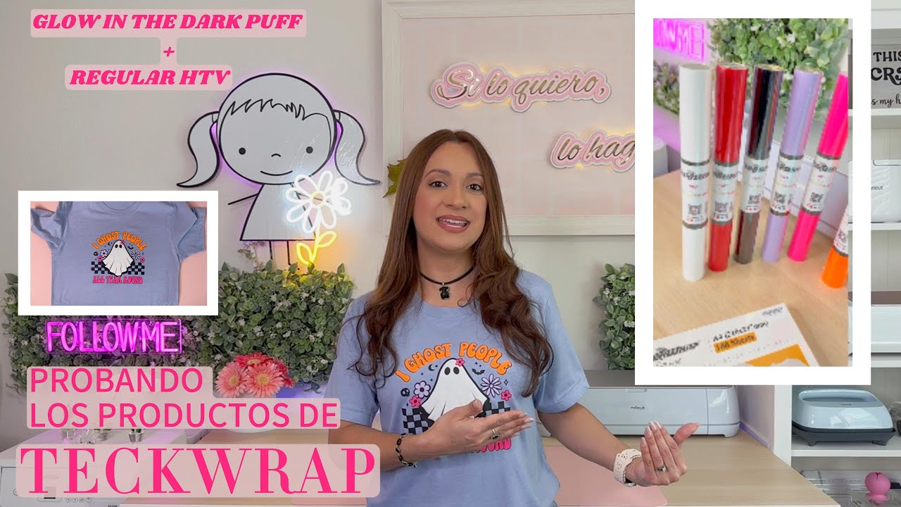 Cómo hacer una camisa de Halloween con Vinilo Puff y que brilla en la oscuridad y vinilo regular