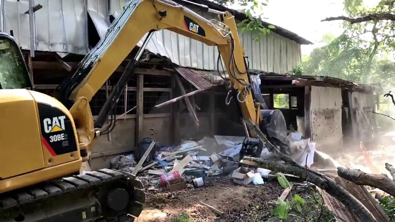 Barn demolition by Taylor’s land clearing LLC(903)2629398 YouTube