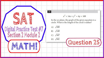 Question 25 in SAT Digital Practice Test #7, MATH Section 2 Module 2