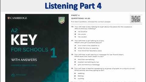 A2 Key for shools 1 - Test 2 Listening  part 4
