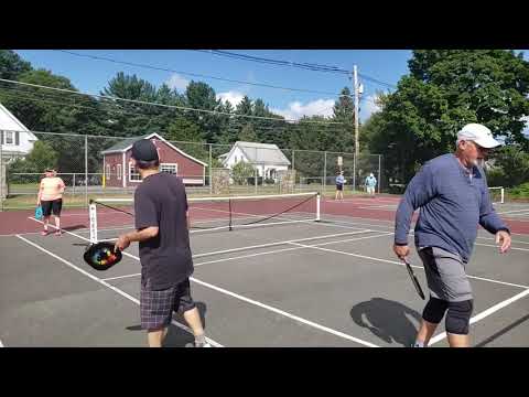 Easton Mass  Pickleball   Burt Lewis and Jordan Arbit vs Ellen Sheridan and John Nasuti