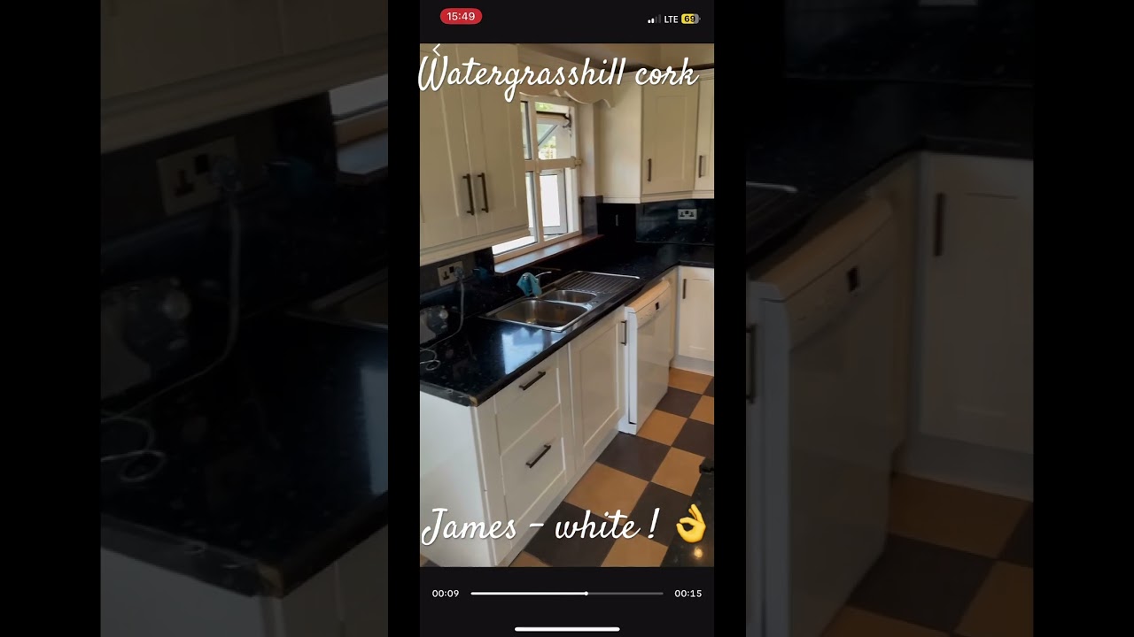 We Hand painted this kitchen in watergrass hill in cork in the colour James - white! 🎨 