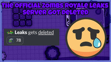THE OFFICIAL Zombs royale Leaks server got DELETED!!