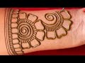 Elegant arabic mehndi design for front hand  simple henna for everyone   arebic mehendi mehandi