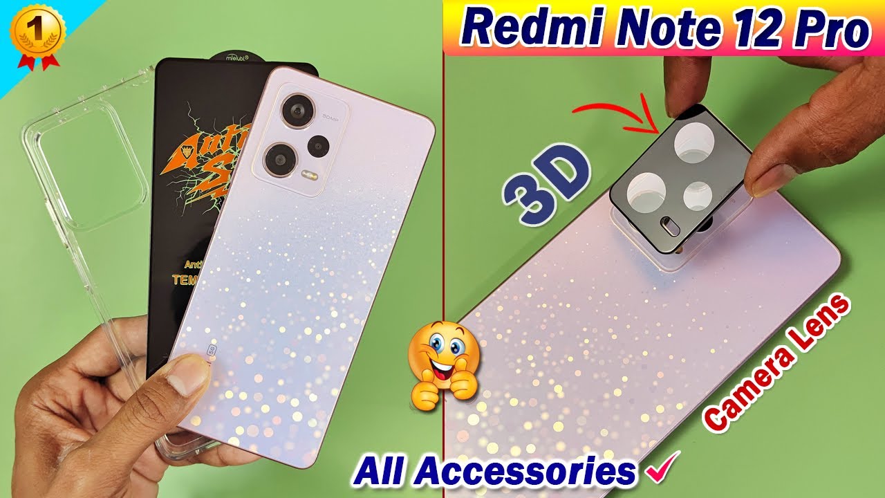 Best Accessories for Redmi Note 12 Pro | Redmi Note 12 Pro Camera lens protector, Back Cover glass