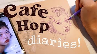 Independent Artist Sketching at a Cafe in Downtown Toronto! ✍️ //Cafe Hop Diaries Ep002 ☕️