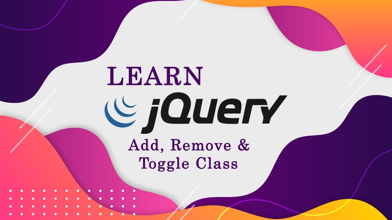 How To Add Class, Remove Class  Toggle Class In Jquery