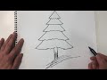 Very Easy And Simple Way To Draw A Pine Tree For Beginners
