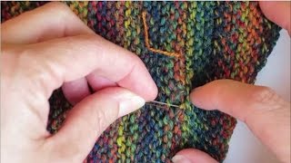 How to Fix Hole in Garter Stitch Knitting