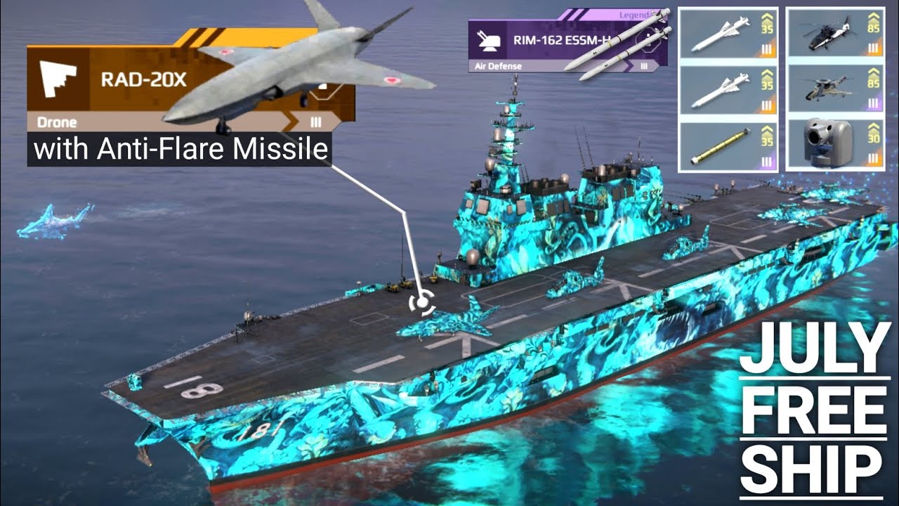 Modern Warships JS Hyuga | July Battlepass Ship Review & Gameplay 🔥 -  Alpha Test