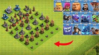 Level 1 Defense Formation vs Level 1 Troops - Part-1 | Elixir Troops