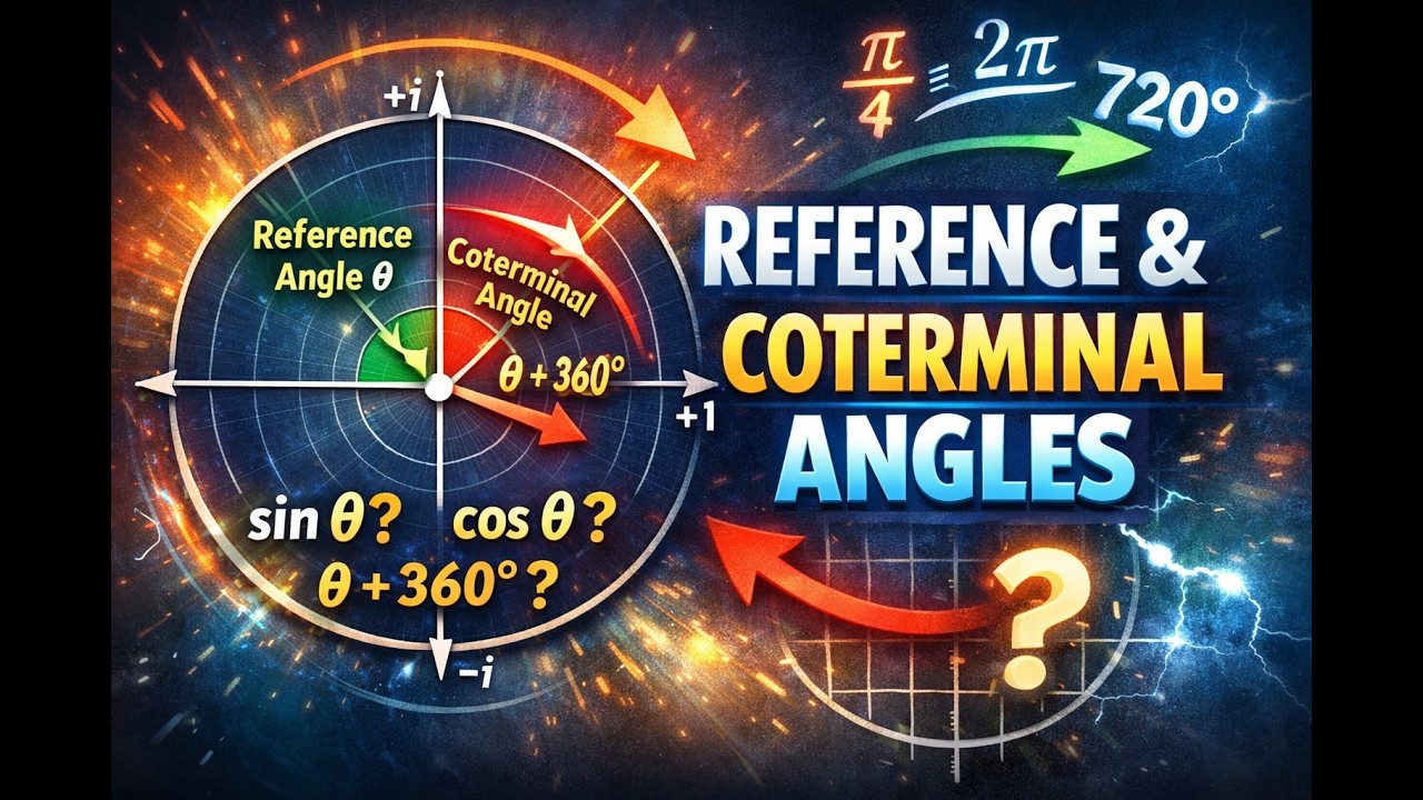 Reference and Coterminal Angles in a unit Circle #trignometry # ...