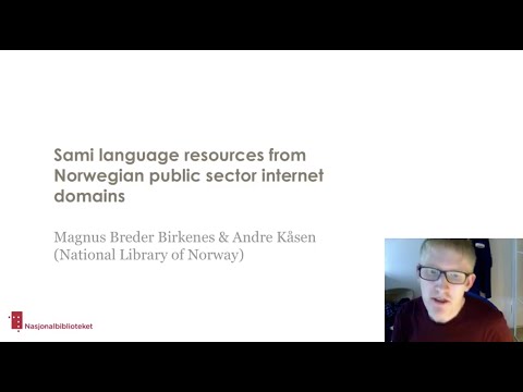Sami language resources from Norwegian public sector internet domains (Arctic Knot Conference 2021)