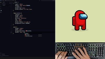 ASMR Programming - Among Us Character with CSS - No Talking