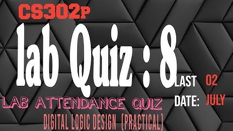 cs302p lab quiz 8 - cs302p lab attendance quiz #8 - cs302p lab quiz 8 solution 2022 - education info