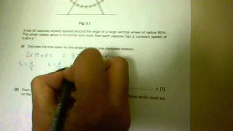 Physics exam question-worked example 01/2010/q2a