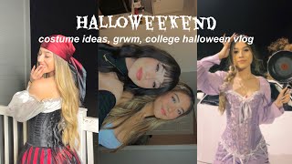 halloween weekend | costume ideas, grwm, + college halloween vlog