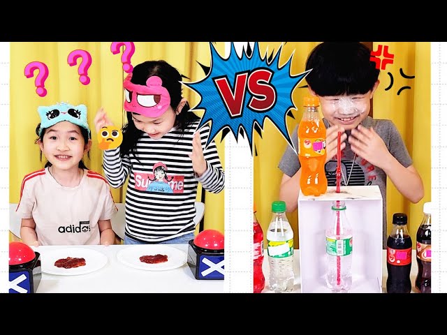 抖音挑戰蒙眼吃食物!喝飲料猜猜看,比速度疊杯~ Tiktok Challenge! 縮圖