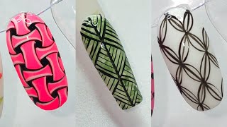 : geometric nail art designs