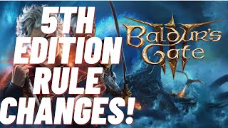 Key D&D 5th Edition Rule Changes in Baldur's Gate 3!