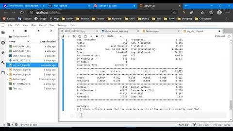 Chow Break Test with Excel and Python