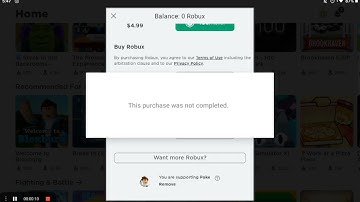 Help me how to fix it i want to buy robux | This purchase was not completed.