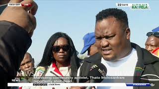 Mahikeng community activist, Thato Molosankwe reportedly shot dead