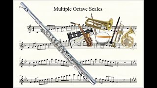 Flute: Multiple Octave Major Scales with Full and Accompaniment