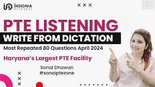 PTE LISTENING WRITE FROM DICTATION | WRITE FROM DICTATION | PTE LISTENING #insigniaoverseas #pteexam