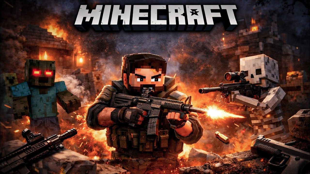 I Added Guns in Minecraft… Maza Hi Aagaya!🔥