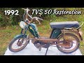 1992 TVS 50 full Restoration work / Rockfort Motor Works (part - 1)