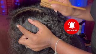 ASMR Parting & scratching sis beautiful hair #asmr #asmrforsleep