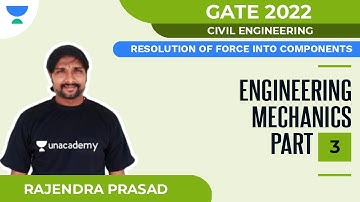 Resolution of Force into Components | Engineering Mechanics Part-3 | GATE 2022 | Rajendra Prasad