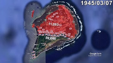 Battle of Iwo Jima in 35 seconds using Google Earth