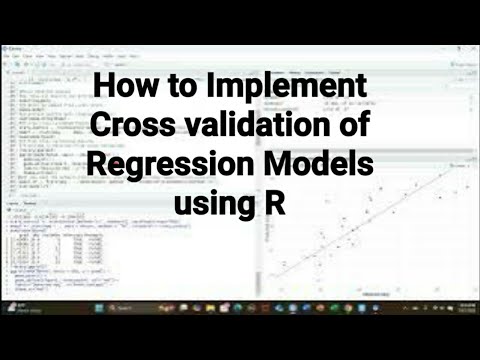 How to Implement Cross Validation of Regression Models using R #r #crossvalidation#regression